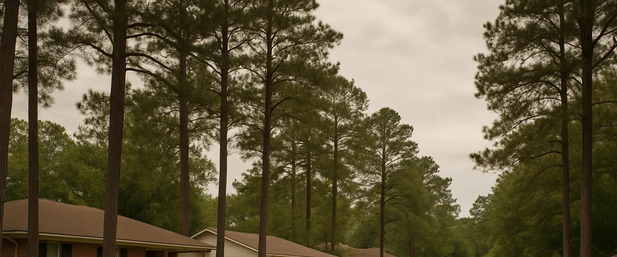 Residential street in Enterprise, AL