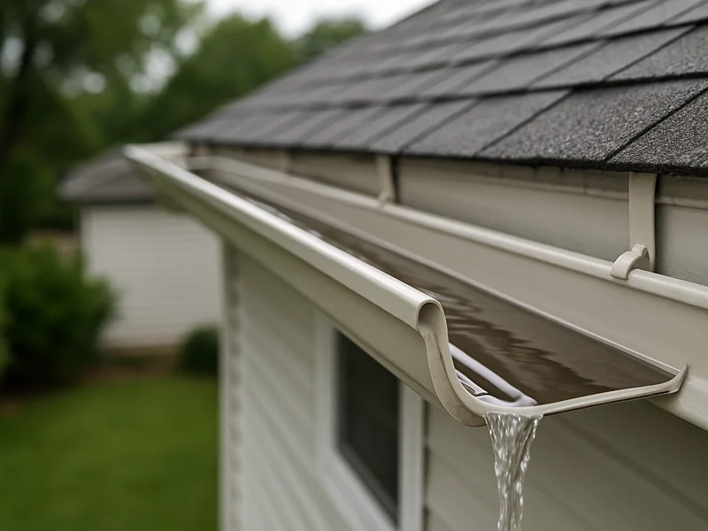After: cleared gutter draining freely on a Dothan, AL home